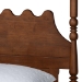 Baxton Studio Hoffman 4-Piece Scalloped Bedroom Set - Farmhouse Bed Frame with Matching Dresser, Chest, and 2-Drawer Nightstand, Walnut Brown, Queen - Enitan-4PC Bedroom Set-Walnut-Queen-1NS