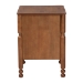 Baxton Studio Hoffman Nightstand - 2-Drawer Bedside Table with Scalloped Apron and Turned Legs for Bedroom, Walnut Brown - MG9022-Walnut-2DW-NS
