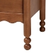 Baxton Studio Hoffman Nightstand - 2-Drawer Bedside Table with Scalloped Apron and Turned Legs for Bedroom, Walnut Brown - MG9022-Walnut-2DW-NS