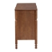 Baxton Studio Hoffman Dresser - 6-Drawer Horizontal Storage Cabinet with Scalloped Apron and Turned Legs for Bedroom, Walnut Brown - MG9022-Walnut-6DW-Dresser