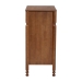 Baxton Studio Hoffman Chest - 4-Drawer Vertical Storage Cabinet with Scalloped Apron and Turned Legs for Bedroom, Walnut Brown - MG9022-Walnut-4DW-Chest