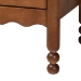 Baxton Studio Hoffman Chest - 4-Drawer Vertical Storage Cabinet with Scalloped Apron and Turned Legs for Bedroom, Walnut Brown - MG9022-Walnut-4DW-Chest