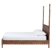 Baxton Studio Hoffman Platform Bed - Farmhouse Bed Frame with Scalloped Design and Turned Posts, Walnut Brown, King - MG0261-Walnut-King
