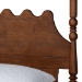 Baxton Studio Hoffman Platform Bed - Farmhouse Bed Frame with Scalloped Design and Turned Posts, Walnut Brown, King - MG0261-Walnut-King