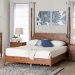 Baxton Studio Hoffman Platform Bed - Farmhouse Bed Frame with Scalloped Design and Turned Posts, Walnut Brown, King - MG0261-Walnut-King