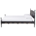 Baxton Studio Gaetano Platform Bed - Four Poster Bed Frame with Turned Posts and Panel Headboard for Bedroom, Black, Queen - MG0262-Black-Queen