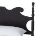 Baxton Studio Gaetano Platform Bed - Four Poster Bed Frame with Turned Posts and Panel Headboard for Bedroom, Black, Queen - MG0262-Black-Queen