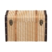 Baxton Studio Manton Storage Trunk - Decorative Storage Chest with Hinged Top and Woven Exterior for Living Room or Bedroom - JY25B016-Large-Wooden Trunk