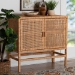 bali & pari Vivan Natural Rattan Storage Cabinet - 2-Tier Handwoven Wicker Accent Cabinet with Double Doors and Elevated Base, Natural Brown - Vivan-SVN2630A-Natural-Cabinet