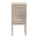 bali & pari Vivan Natural Rattan Nightstand - Handwoven Wicker Accent Bedside Table with Interior Shelving and Elevated Base, French Grey - Vivan-French Grey-NS