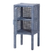 bali & pari Vivan Natural Rattan Nightstand - Handwoven Wicker Accent Bedside Table with Interior Shelving and Elevated Base, Navy Blue - Vivan-Navy Blue-NS