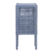 bali & pari Vivan Natural Rattan Nightstand - Handwoven Wicker Accent Bedside Table with Interior Shelving and Elevated Base, Navy Blue - Vivan-Navy Blue-NS