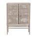 bali & pari Vivan Natural Rattan Storage Cabinet - 3-Tier Handwoven Wicker Accent Cabinet with Double Doors and Elevated Base, French Grey - Vivan-W81-French Grey-Cabinet