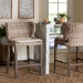 bali & pari Niesha Kubu Rattan Counter Stool with Cushion - Handwoven Wicker Accent Stool with Flared Arms Design for Kitchen Island - MD-39928-Luca Grey/NT Rattan-Cushion-CS