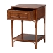 bali & pari Basile Marbled Tortoise Natural Rattan End Table - Handwoven Wicker Accent Table with Geometric Overlay Drawer and Open Shelf for Living Room - WS220-Rattan/Tortoise-Side Table
