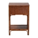 bali & pari Basile Marbled Tortoise Natural Rattan End Table - Handwoven Wicker Accent Table with Geometric Overlay Drawer and Open Shelf for Living Room - WS220-Rattan/Tortoise-Side Table