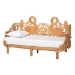 bali & pari Aves Natural Rattan Daybed with Decorative Flamingo Frame - Handwoven Wicker Lounge Bed with Boho Coastal Frame for Living Room, Bedroom, or Sunroom, Twin