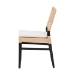 bali & pari Lesia Natural Rattan Dining Chair with Cushion - Handwoven Wicker Side Chair with Mahogany Wood Frame, Coastal Boho Style Seating for Kitchen or Dining Room, Espresso Brown - Lesia-MDN-Dark Brown-Cushion-DC