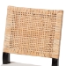 bali & pari Lesia Natural Rattan Dining Chair with Cushion - Handwoven Wicker Side Chair with Mahogany Wood Frame, Coastal Boho Style Seating for Kitchen or Dining Room, Espresso Brown - Lesia-MDN-Dark Brown-Cushion-DC