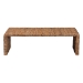 bali & pari Alda Handwoven Seagrass Coffee Table - Rustic Wicker Waterfall Accent Table for Living Room or Sunroom - Alda-Light Honey Rattan-Coffee Table