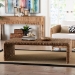 bali & pari Alda Handwoven Seagrass Coffee Table - Rustic Wicker Waterfall Accent Table for Living Room or Sunroom - Alda-Light Honey Rattan-Coffee Table