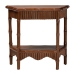 bali & pari Alessa Mahogany Wood Console Table - Fluted Wood Accent Table with Bamboo Motif and Two-Tier Display for Living Room, Entryway, or Hallway, 32 in. - Alessa-Light Brown Wooden-32in-Console Table