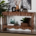 bali & pari Alessa Mahogany Wood Console Table - Fluted Wood Accent Table with Bamboo Motif and Two-Tier Display for Living Room, Entryway, or Hallway, 54 in. - Alessa-Light Brown Wooden-54in-Console Table
