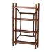 bali & pari Basile Marbled Tortoise Rattan 4-Tier Wall Display Shelf - Decorative Floating Wicker Storage Organizer for Living Room, Bedroom, or Entryway