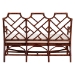 bali & pari Aella Marbled Tortoise Natural Rattan Loveseat Bench with Cushion - Handcrafted Boho Style Settee with Open Back and Curved Arms for Living Room, Entryway or Sunroom - Amadea-Tortoise/Rattan-Cushion-Sofa