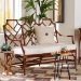 bali & pari Aella Marbled Tortoise Natural Rattan Loveseat Bench with Cushion - Handcrafted Boho Style Settee with Open Back and Curved Arms for Living Room, Entryway or Sunroom - Amadea-Tortoise/Rattan-Cushion-Sofa