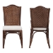 bali & pari Mahdis Natural Rattan 2-Piece Dining Chair Set with Cushion - Handwoven Wicker Accent Chair with Woven Chevron Back for Kitchen or Dining Room - WS231-Coffee Bean/Rattan-Cushion-DC