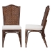bali & pari Mahdis Natural Rattan 2-Piece Dining Chair Set with Cushion - Handwoven Wicker Accent Chair with Woven Chevron Back for Kitchen or Dining Room - WS231-Coffee Bean/Rattan-Cushion-DC