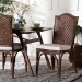 bali & pari Mahdis Natural Rattan 2-Piece Dining Chair Set with Cushion - Handwoven Wicker Accent Chair with Woven Chevron Back for Kitchen or Dining Room - WS231-Coffee Bean/Rattan-Cushion-DC