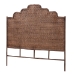 bali & pari Raphaela Natural Rattan Standalone Headboard - Handwoven Wicker Panel Headboard with Stepped Detailing, Queen