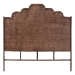 bali & pari Raphaela Natural Rattan Standalone Headboard - Handwoven Wicker Panel Headboard with Stepped Detailing, Queen - WS238-Coffee Bean/Rattan-HB-Queen