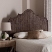 bali & pari Jaelle Natural Rattan Standalone Headboard - Handwoven Wicker Panel Headboard with Arch Top, King - WS239-Coffee Bean/Rattan-HB-King