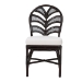 bali & pari Niven Natural Rattan Dining Chair with Cushion - Handwoven Wicker Accent Chair with Banana Leaf Backrest Design for Kitchen or Dining Room - Niven-Rattan/Coffee Bean-Cushion-DC