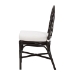 bali & pari Niven Natural Rattan Dining Chair with Cushion - Handwoven Wicker Accent Chair with Banana Leaf Backrest Design for Kitchen or Dining Room - Niven-Rattan/Coffee Bean-Cushion-DC