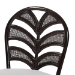 bali & pari Niven Natural Rattan Dining Chair with Cushion - Handwoven Wicker Accent Chair with Banana Leaf Backrest Design for Kitchen or Dining Room - Niven-Rattan/Coffee Bean-Cushion-DC