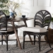 bali & pari Niven Natural Rattan Dining Chair with Cushion - Handwoven Wicker Accent Chair with Banana Leaf Backrest Design for Kitchen or Dining Room - Niven-Rattan/Coffee Bean-Cushion-DC