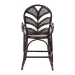 bali & pari Niven Natural Rattan Counter Stool with Cushion - Handwoven Wicker Accent Stool with Banana Leaf Backrest Design for Kitchen Island - Niven-Rattan/Coffee Bean-Cushion-CS