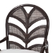 bali & pari Niven Natural Rattan Counter Stool with Cushion - Handwoven Wicker Accent Stool with Banana Leaf Backrest Design for Kitchen Island - Niven-Rattan/Coffee Bean-Cushion-CS