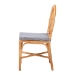 bali & pari Oberon Natural Rattan Dining Chair with Cushion - Handwoven Wicker Bistro Accent Seating with Sunburst Backrest - Oberon-Rattan/Light Honey-Cushion-DC