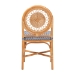 bali & pari Oberon Natural Rattan Dining Chair with Cushion - Handwoven Wicker Bistro Accent Seating with Sunburst Backrest - Oberon-Rattan/Light Honey-Cushion-DC