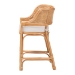 bali & pari Ottis Natural Rattan Counter Stool with Cushion - Handwoven Wicker Kitchen Island or Lounge Seating with Integrated Footrest - Ottis-Rattan/Light Honey-Cushion-CS