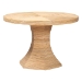 bali & pari Benito Natural Rattan Dining Table - Handcrafted Wicker Table with Hourglass Pedestal Base for Kitchen, Dining Room, or Breakfast Nook