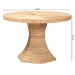bali & pari Benito Natural Rattan Dining Table - Handcrafted Wicker Table with Hourglass Pedestal Base for Kitchen, Dining Room, or Breakfast Nook - Benito-Wooden/Rattan-Light Honey-DT