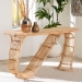 bali & pari Araceli Rattan S-Curve Console Table - Handwoven Wicker Sculptural Accent Table for Living Room or Entryway - Araceli-Rattan/Light Honey-Console Table