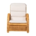 bali & pari Aries Natural Rattan Chaise Lounge Chair with Cushion - Handwoven Wicker Accent Lounger Rolled Backrest and Arms for Living Room or Sunroom - Aries-Light Honey/Rattan-Cushion-Lounger