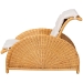 bali & pari Aries Natural Rattan Chaise Lounge Chair with Cushion - Handwoven Wicker Accent Lounger Rolled Backrest and Arms for Living Room or Sunroom - Aries-Light Honey/Rattan-Cushion-Lounger